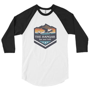 The Hangar Bar and Grill 3/4 sleeve raglan shirt